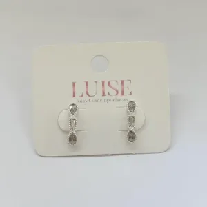 Brinco Zirconias Gotas e Quadradas