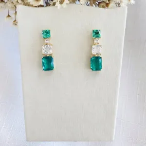 Brinco Cristais Quadrados