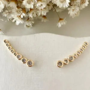 Brinco Ear Cuff Pontos Cristais