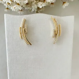 Brinco Fileiras Lisas e Zirconias