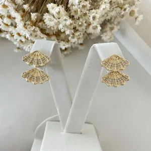 Brinco Ajustavel Leque Cravejado