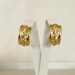 Brinco Argola Aberta Fio e Corda Grossa