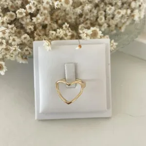 Anel Coração Grande Vazado