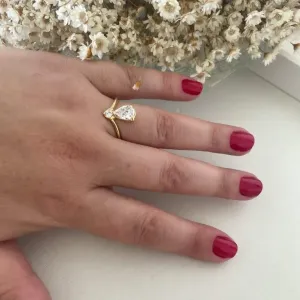 Anel Gota e Zirconia