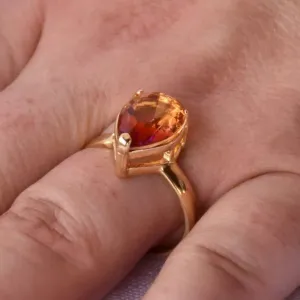 Anel Gota Pedra Fusion