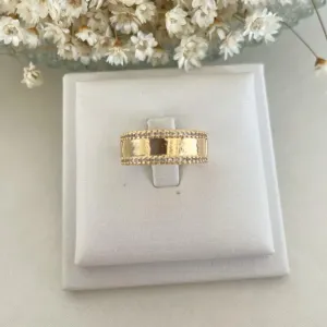 Anel Chapa com Zirconia