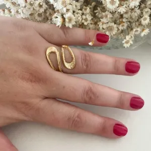 Anel Copo de Leite Vazado