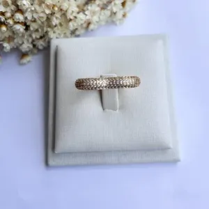 Anel Coração Cravejado Alto