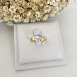 Anel Ponto de Luz Cravação Corações