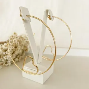 Brinco Argola Aberta Fio Coração