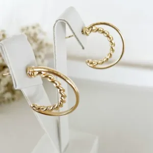 Brinco Argola Aberta Fio e Corda