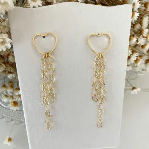 Brinco Coração e Correntes