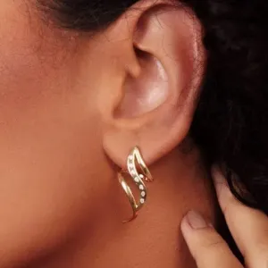 Brinco Espiral com Zirconia