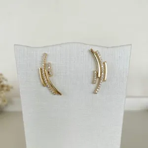 Brinco Fileiras Lisas e Zirconias