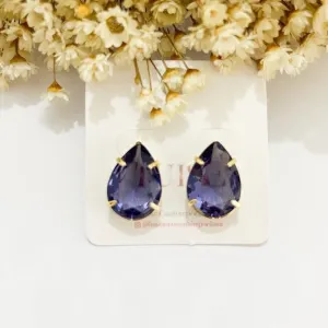 Brinco Gota Colorida Grande