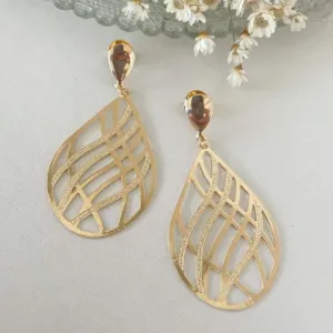 Brinco Gota Filetes Foscos e Lisos