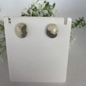 Brinco Pedra Natural Howlita