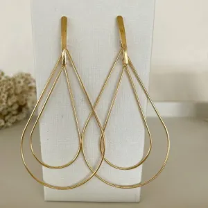 Brinco Pendente Duas Gotas