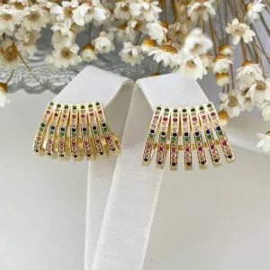 Brinco Sete Fios Cravejados