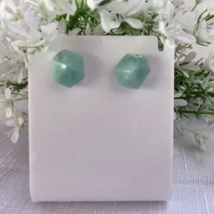 Brinco Sextavado Pedra Natural