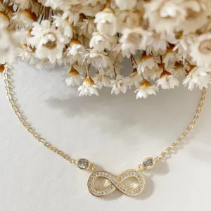 Colar Infinito Cravejado e Zirconias