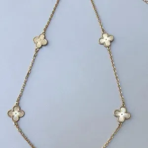 Colar Longo Trevo Chapa 80cm