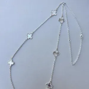 Colar Longo Trevo Chapa 80cm