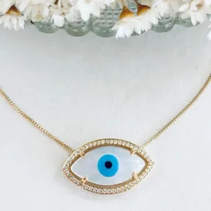 Colar Olho Grego e Madrepérola