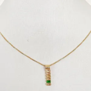 Colar Pingente Baguete