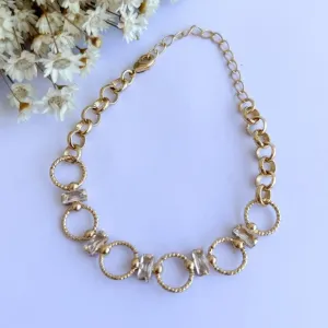 Pulseira Circulos e Cristais