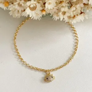 Pulseira Infantil Gatinho Cravejado