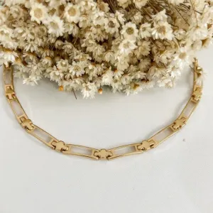 Pulseira Masculina Blocos e Cruz