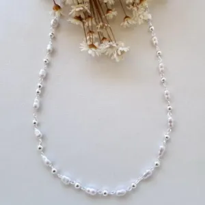 Colar Chocker e Perolas Baguete