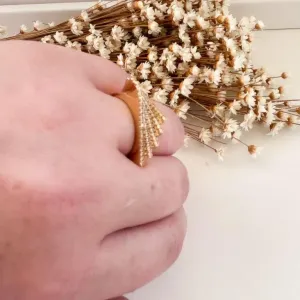 Anel Leque Cravejado