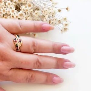 Anel Ondas Baguete e Microzirconias