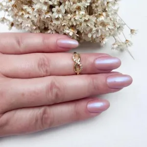 Anel Infantil / Falange Infinito Cravejado