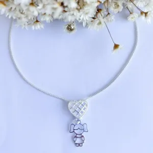 Colar Coração Vazado Filha