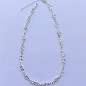 Colar Coração Trançado 50cm