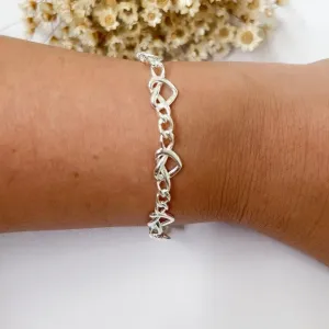 Pulseira Coração Trançado