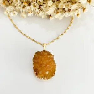 Colar  Drusa Citrino