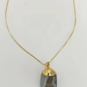 Colar Pingente Pedra Rolada