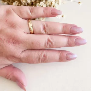 Anel Aliança Ramos e Estrelas