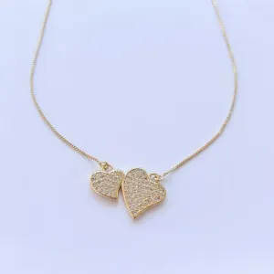 Colar Corações Cravejados