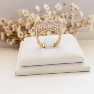 Anel Luxo Cravejado Alto