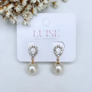 Brinco Base Cravejada com Pérola