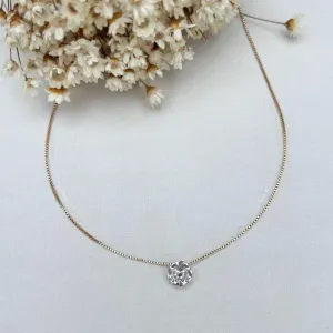 Colar Chocker Ponto Luz 0,8cm