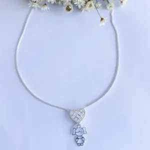 Colar Coração Vazado Filha