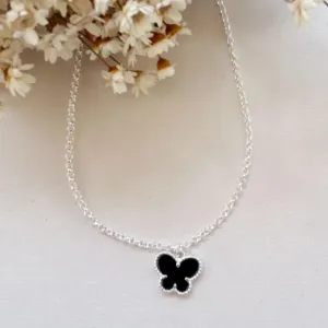 Colar Infantil Borboleta Preta