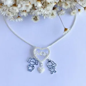 Colar Mãe e Filhos Casal