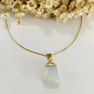 Colar Pingente Pedra Rolada